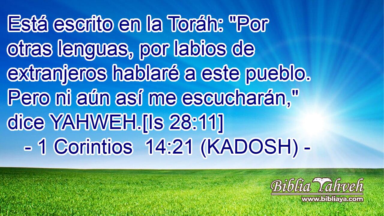  Está escrito en la Toráh: 