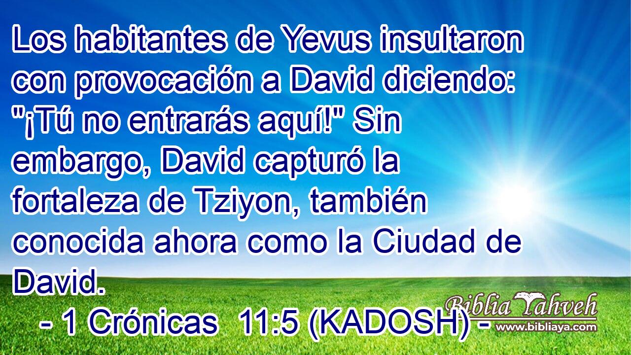  Los habitantes de Yevus insultaron con provocación a David diciendo: 