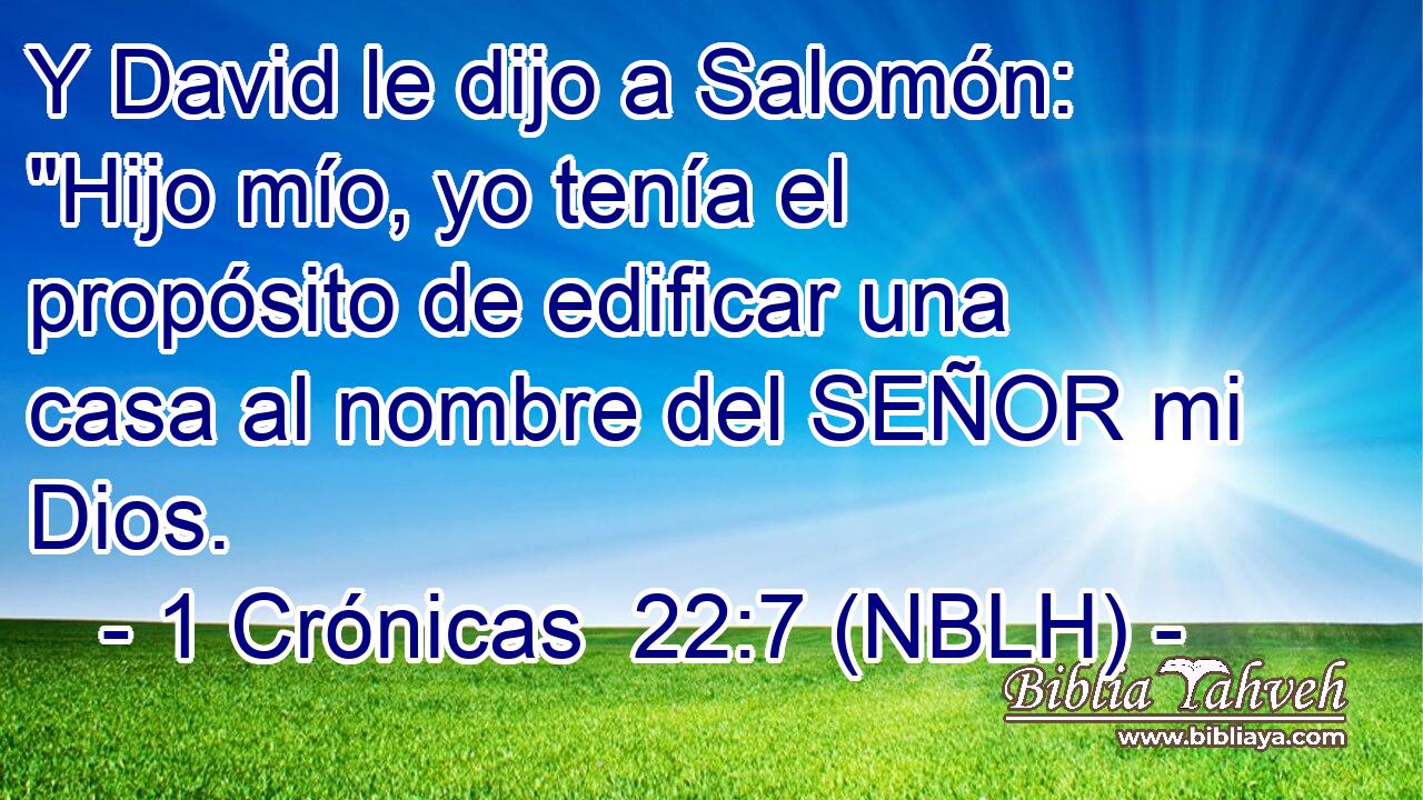  Y David le dijo a Salomón: 