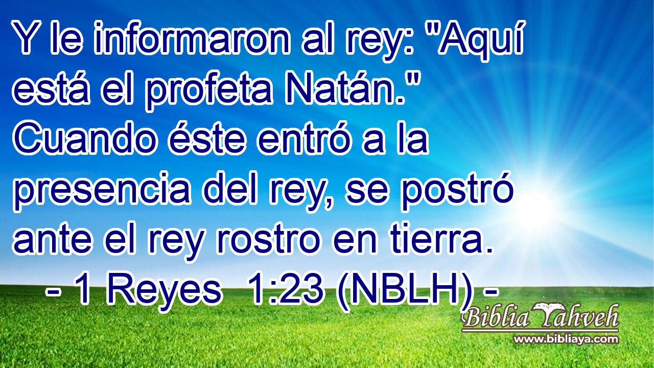  Y le informaron al rey: 