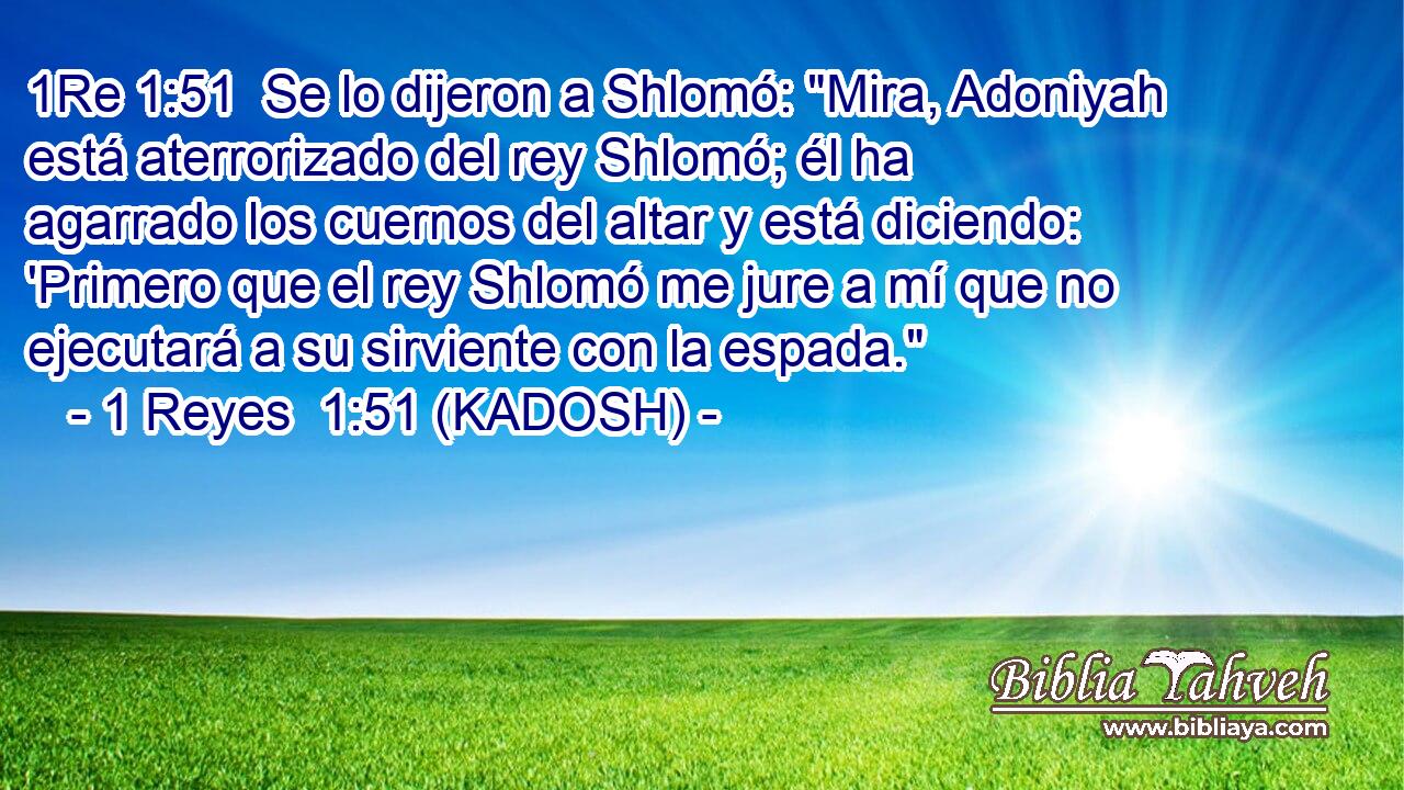  Se lo dijeron a Shlomó: 