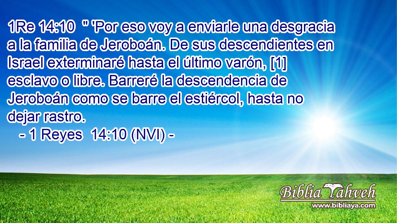 1Re 14:10  