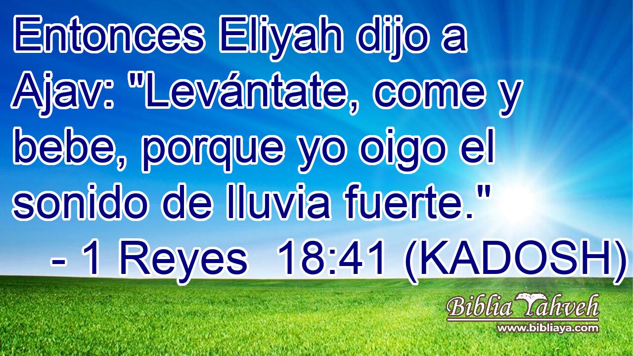  Entonces Eliyah dijo a Ajav: 