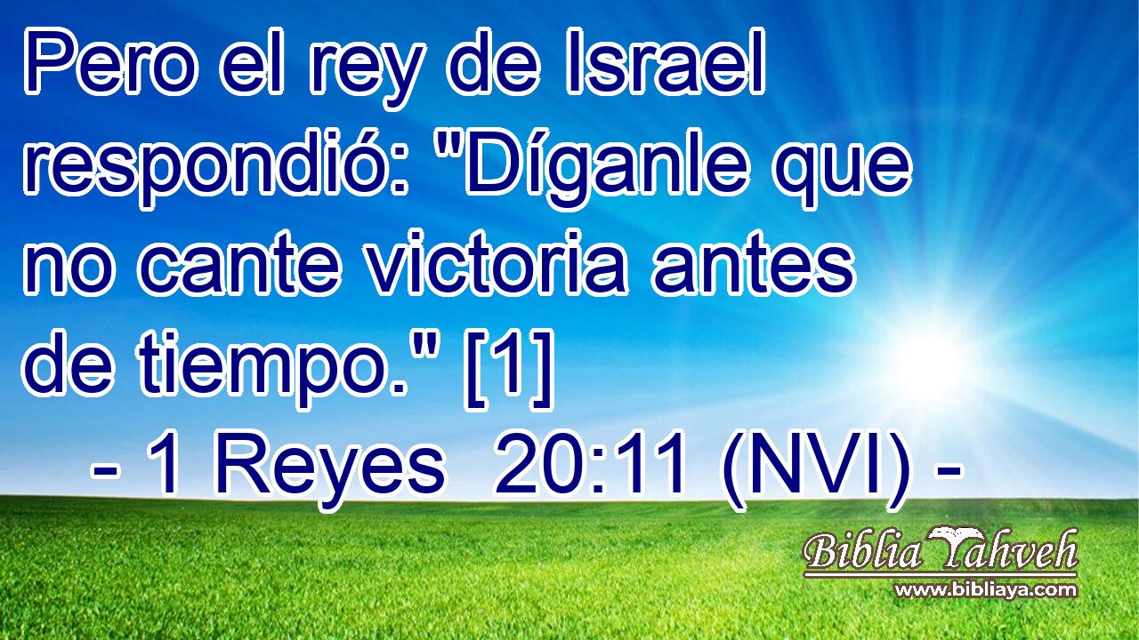  Pero el rey de Israel respondió: 