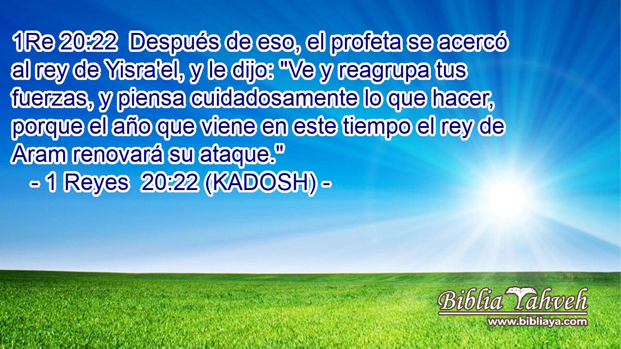  Después de eso, el profeta se acercó al rey de Yisra'el, y le dijo: 