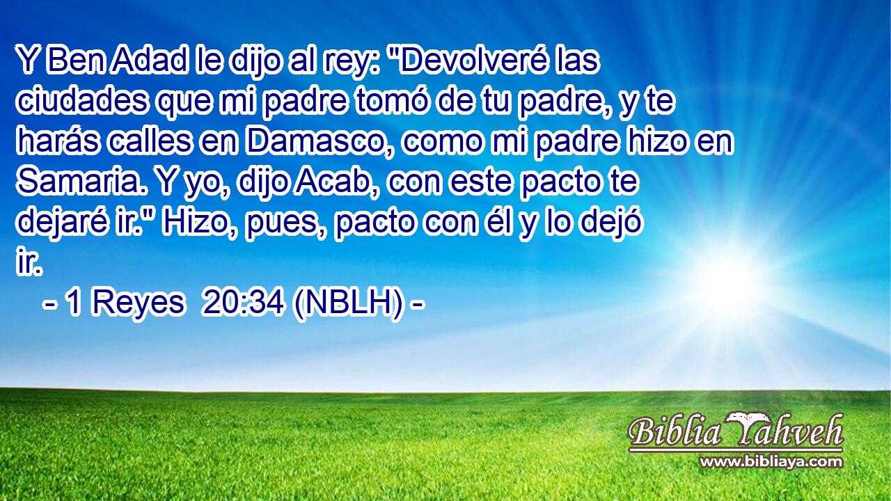  Y Ben Adad le dijo al rey: 