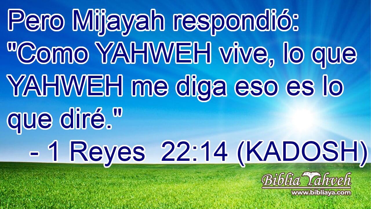  Pero Mijayah respondió: 