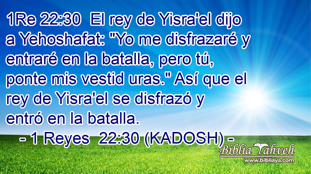  El rey de Yisra'el dijo a Yehoshafat: 