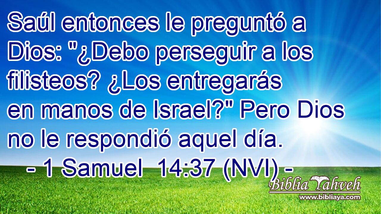  Saúl entonces le preguntó a Dios: 
