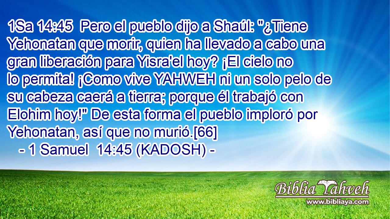  Pero el pueblo dijo a Shaúl: 