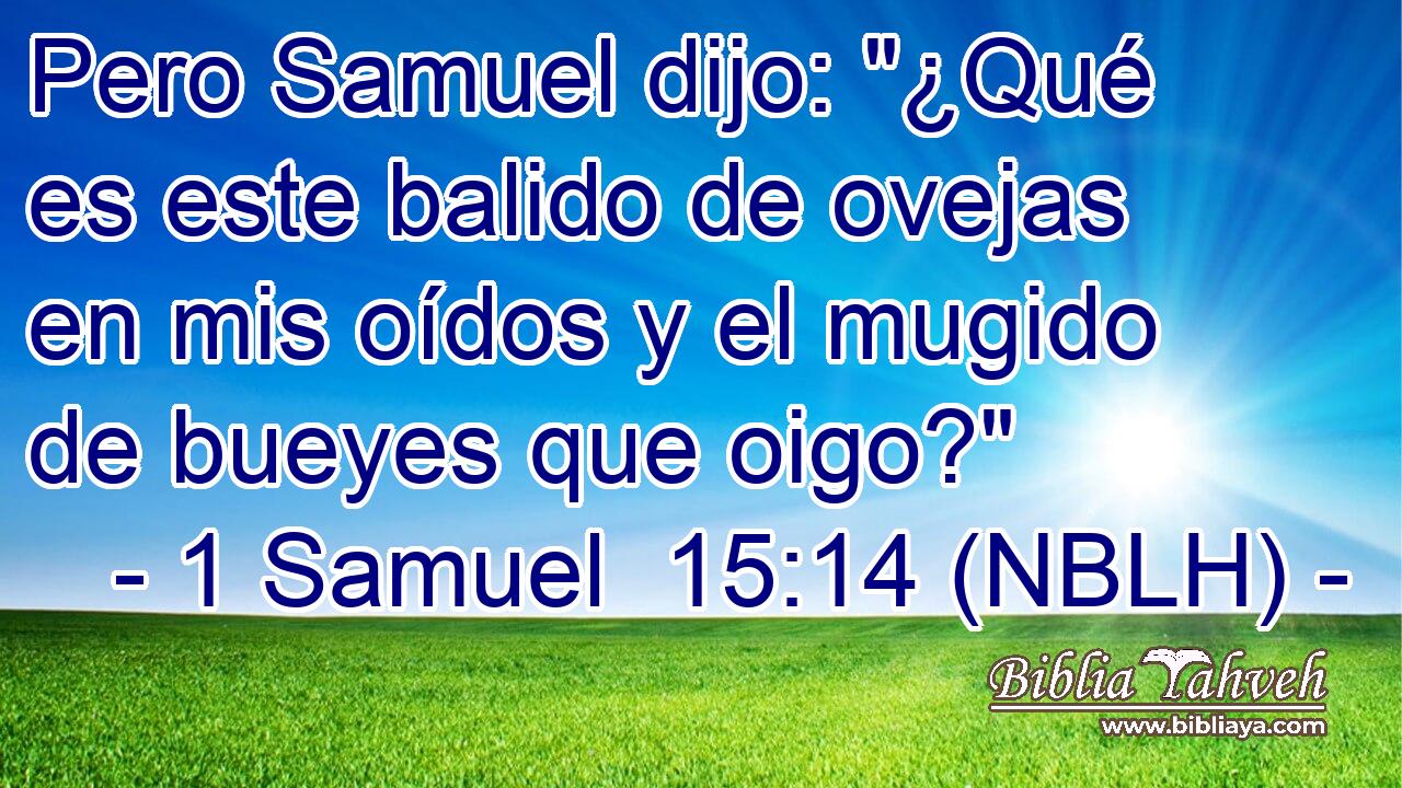  Pero Samuel dijo: 