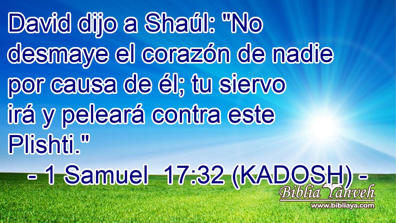  David dijo a Shaúl: 