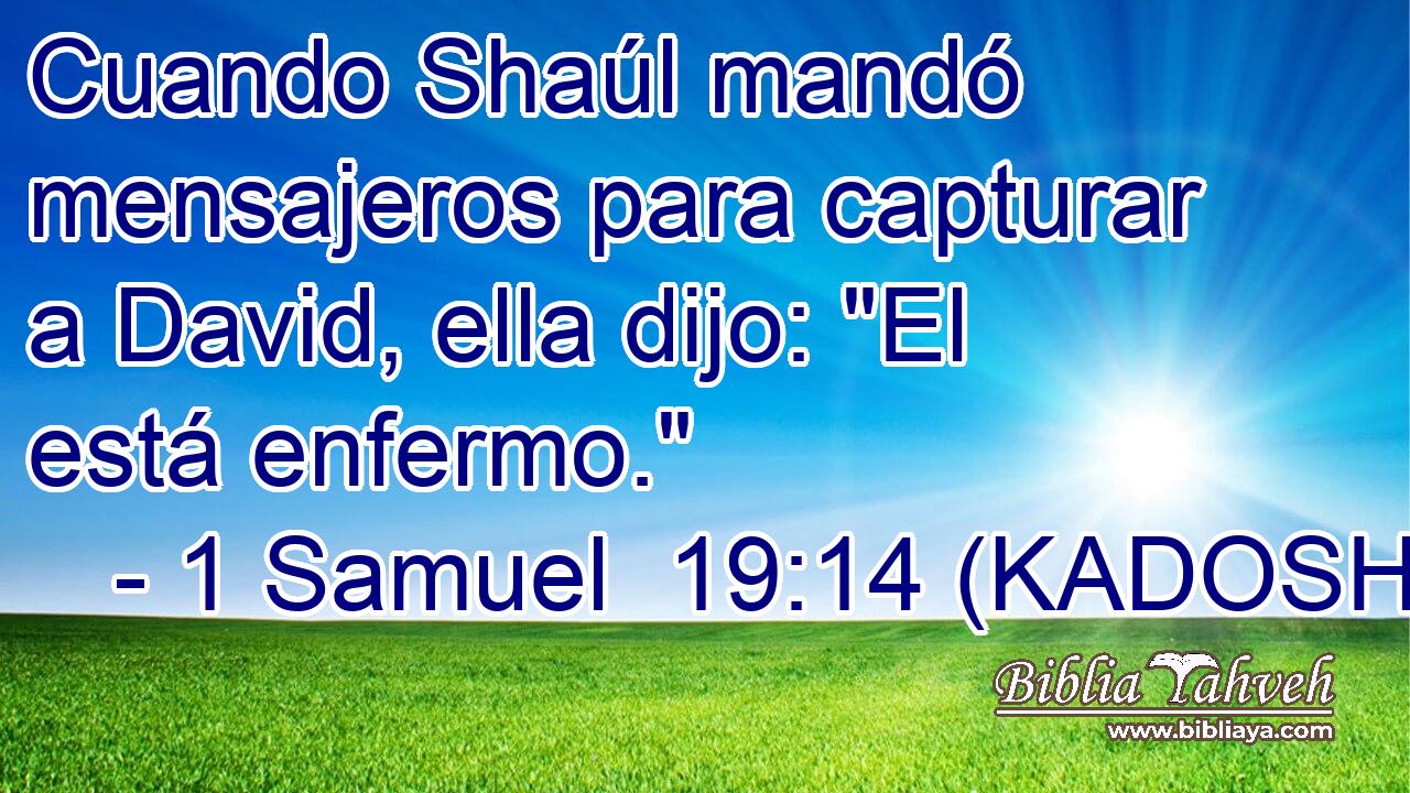  Cuando Shaúl mandó mensajeros para capturar a David, ella dijo: 