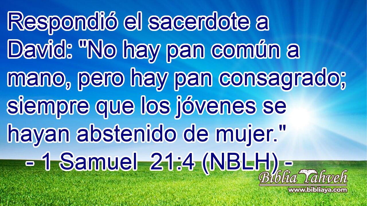  Respondió el sacerdote a David: 