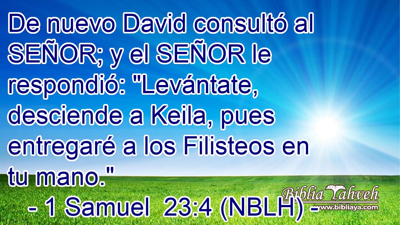  De nuevo David consultó al SEÑOR; y el SEÑOR le respondió: 