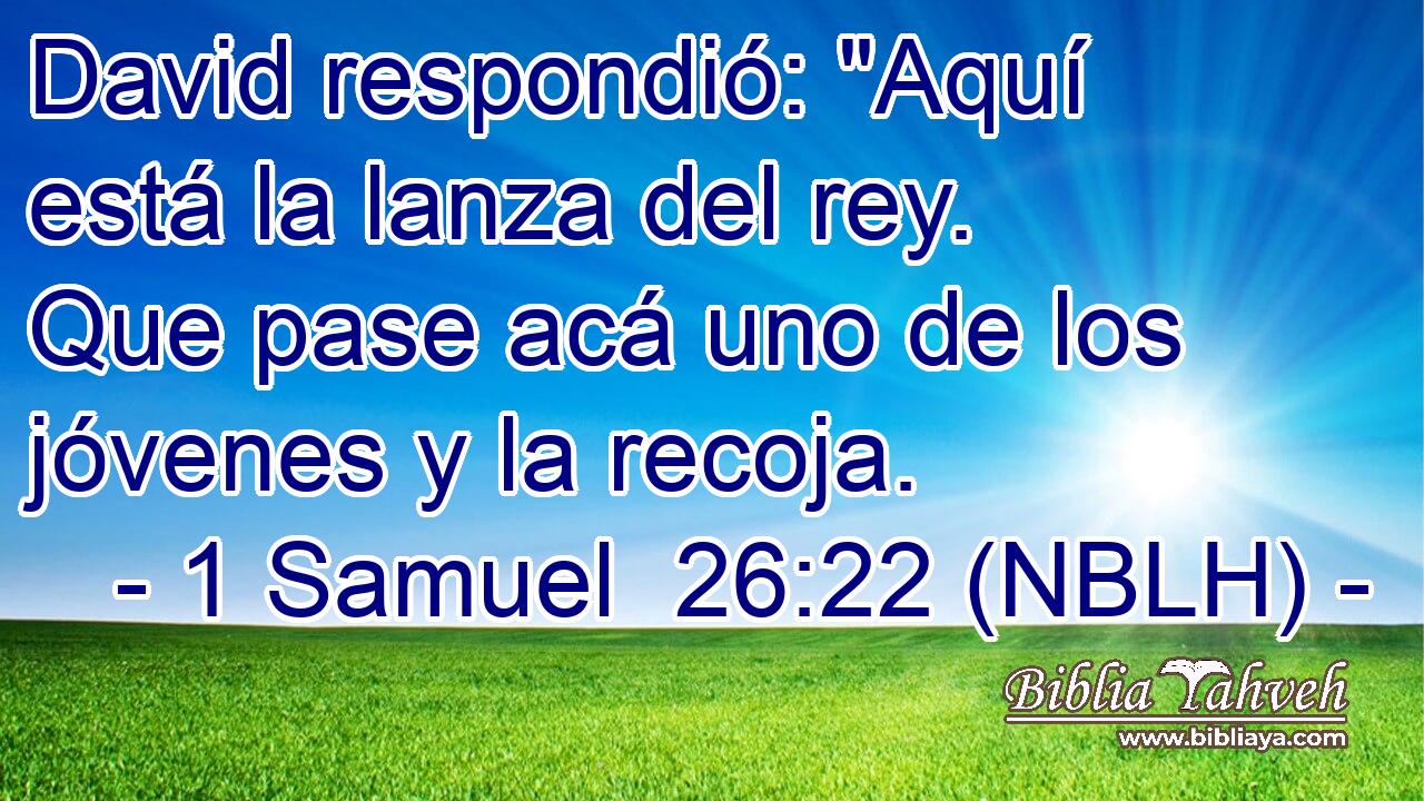  David respondió: 