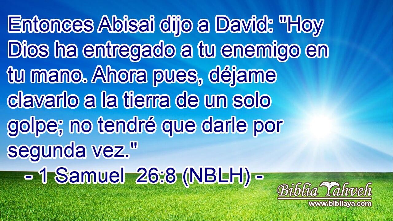  Entonces Abisai dijo a David: 