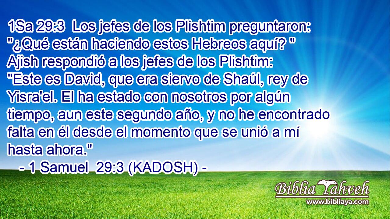  Los jefes de los Plishtim preguntaron: 