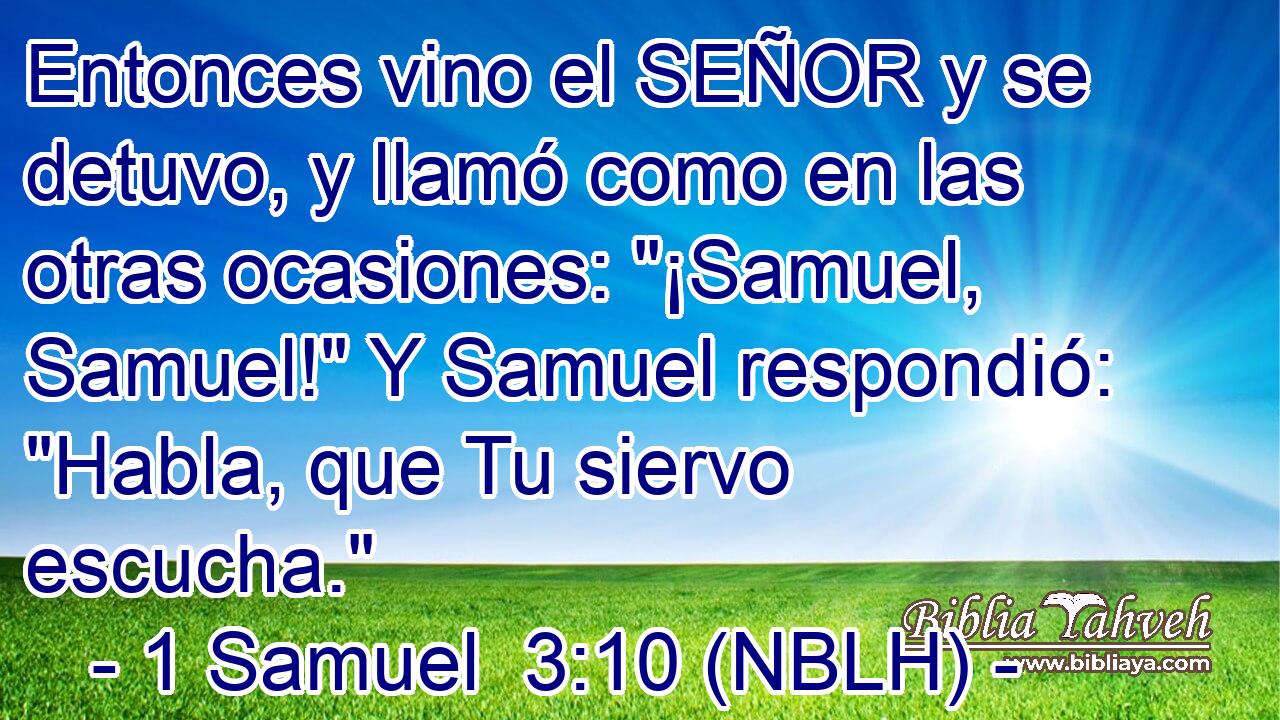  Entonces vino el SEÑOR y se detuvo, y llamó como en las otras ocasiones: 