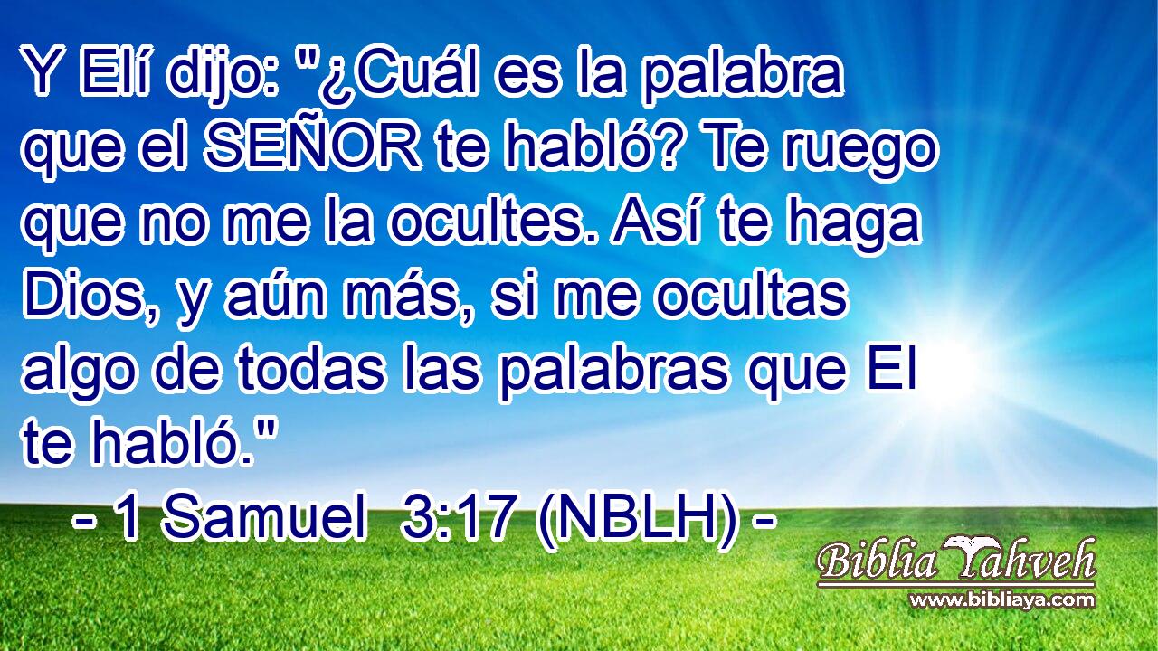  Y Elí dijo: 