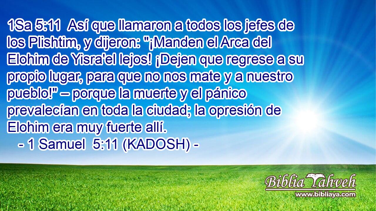  Así que llamaron a todos los jefes de los Plishtim, y dijeron: 