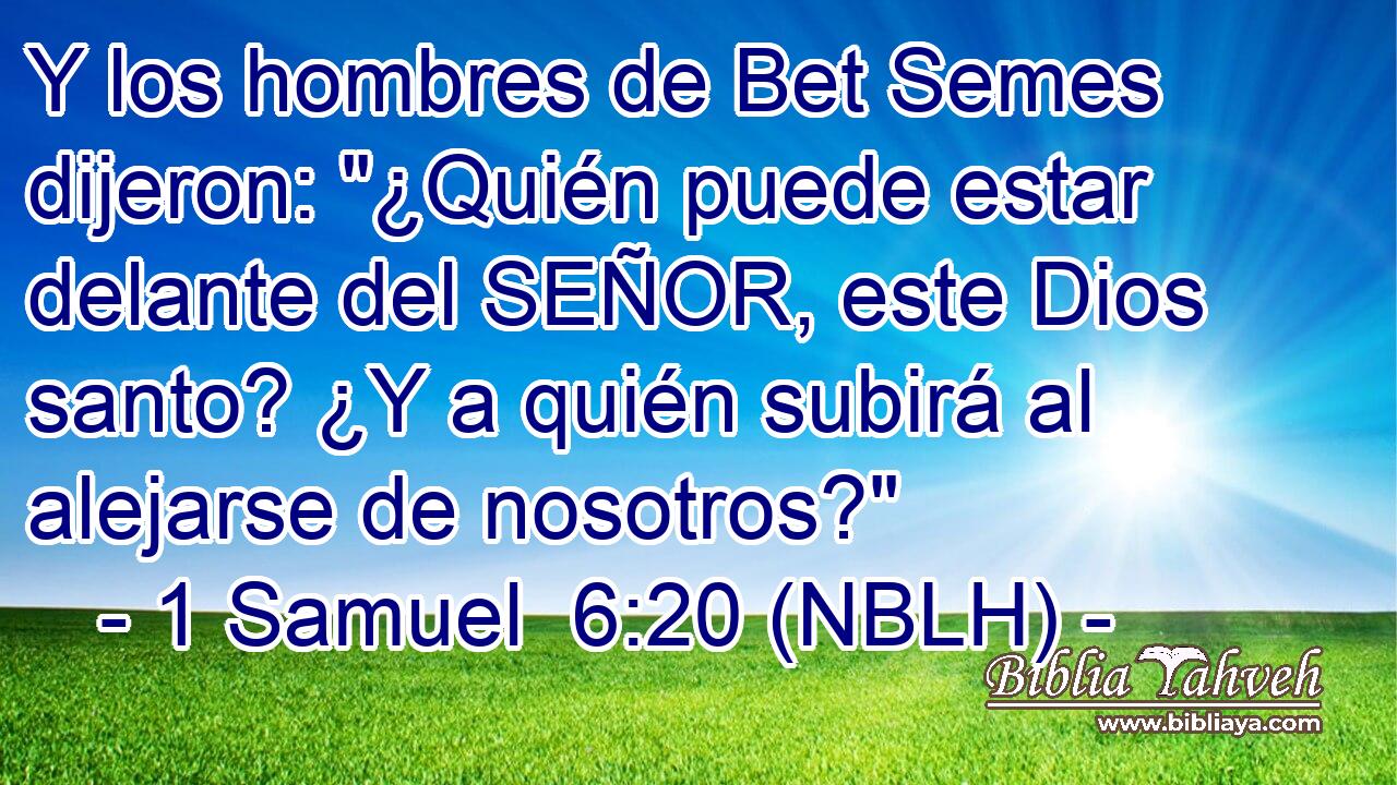  Y los hombres de Bet Semes dijeron: 