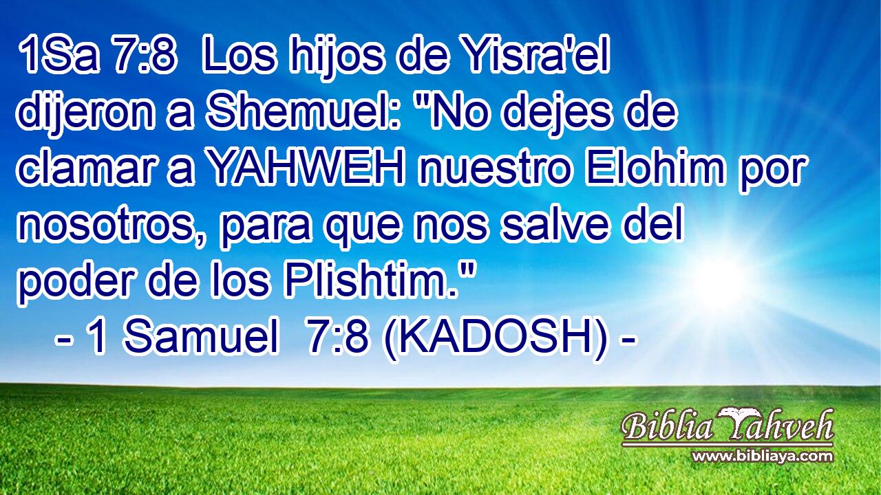  Los hijos de Yisra'el dijeron a Shemuel: 