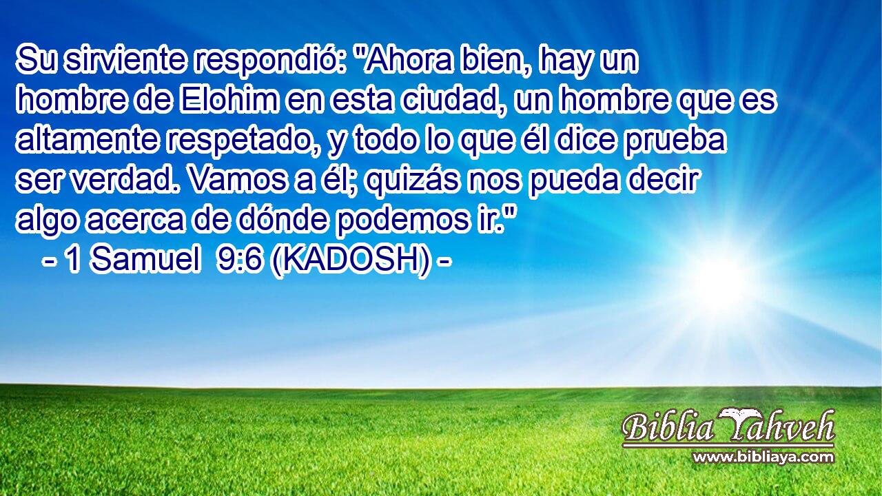  Su sirviente respondió: 