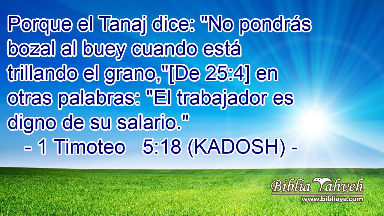  Porque el Tanaj dice: 