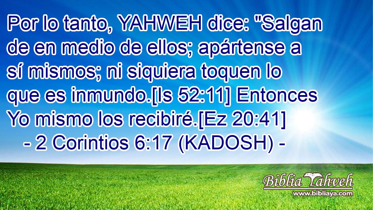  Por lo tanto, YAHWEH dice: 
