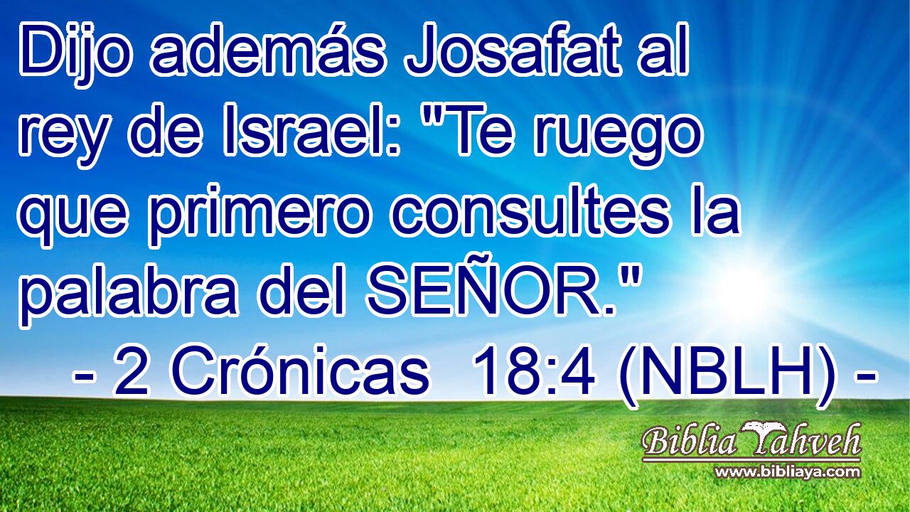  Dijo además Josafat al rey de Israel: 