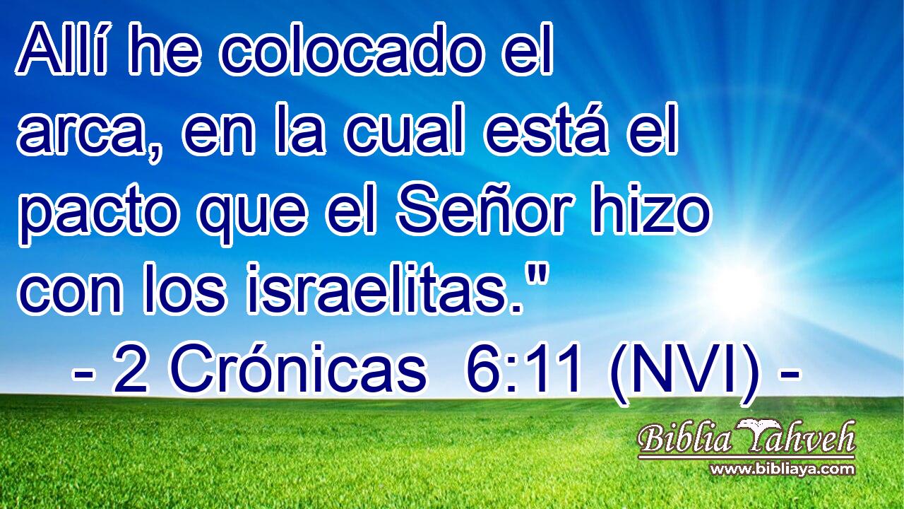  Allí he colocado el arca, en la cual está el pacto que el Señor hizo con los israelitas.