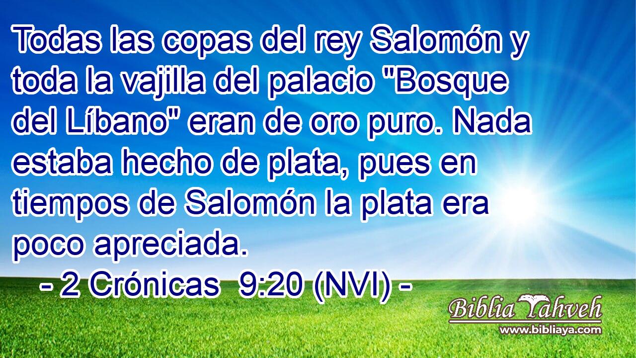  Todas las copas del rey Salomón y toda la vajilla del palacio 