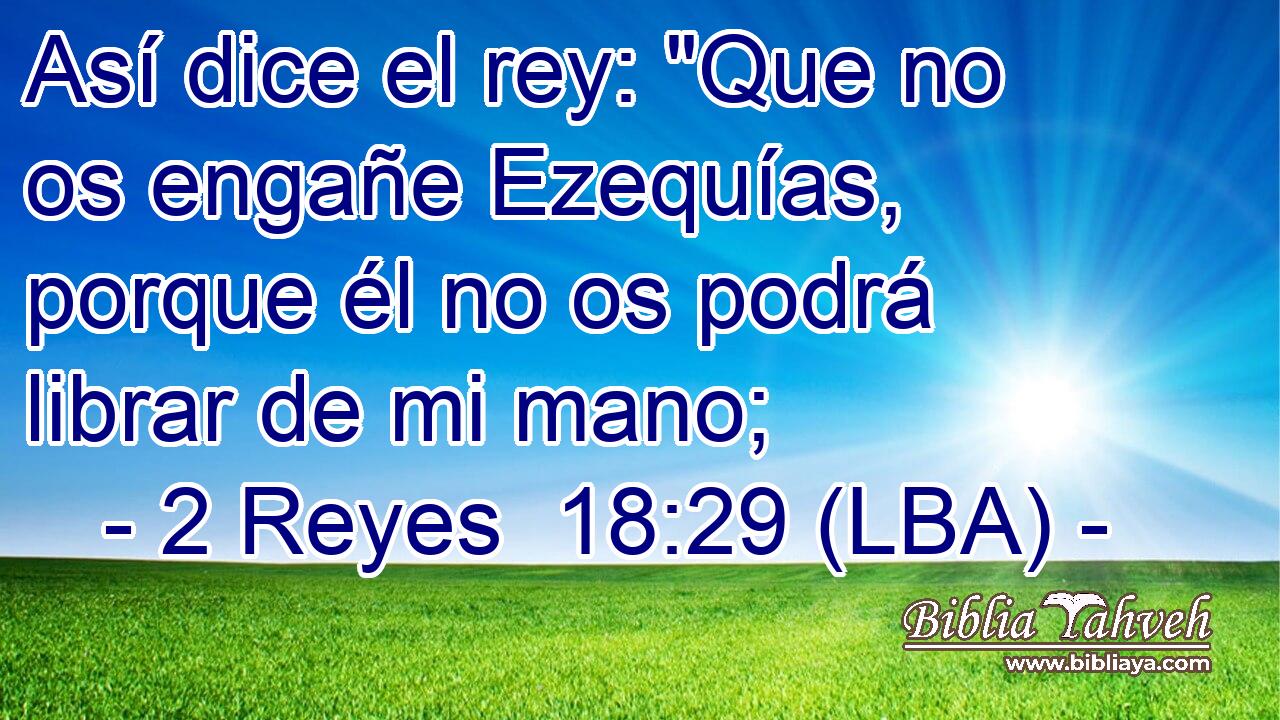 Así dice el rey: 