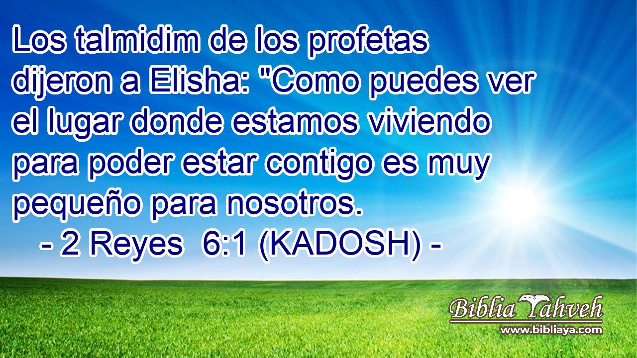  Los talmidim de los profetas dijeron a Elisha: 