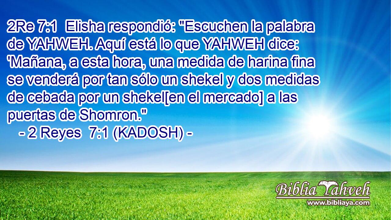  Elisha respondió: 