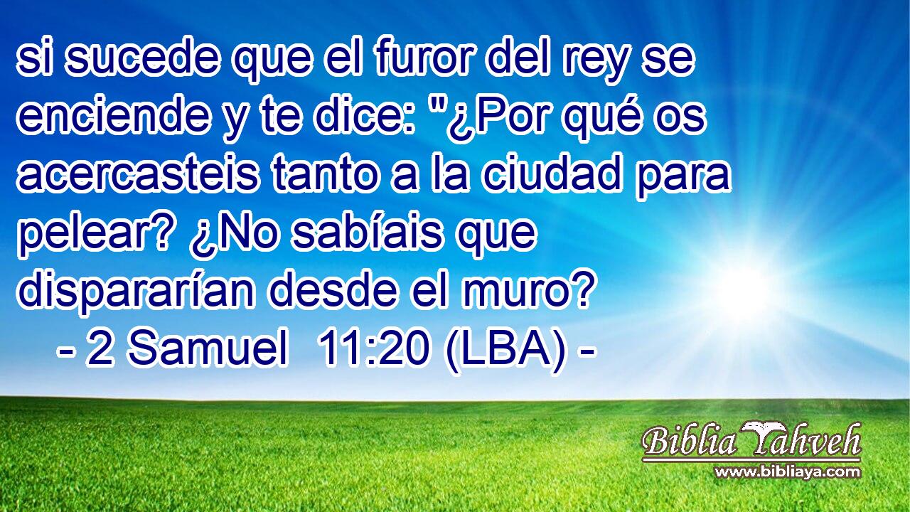 si sucede que el furor del rey se enciende y te dice: 