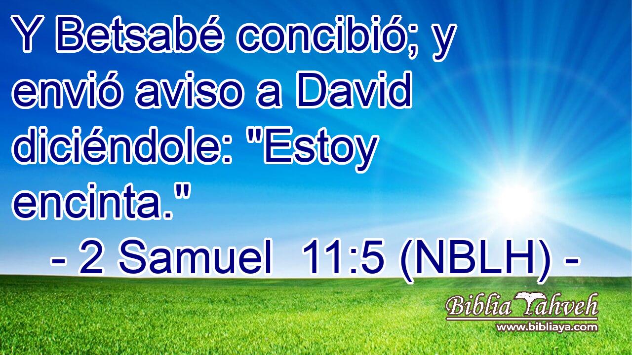  Y Betsabé concibió; y envió aviso a David diciéndole: 