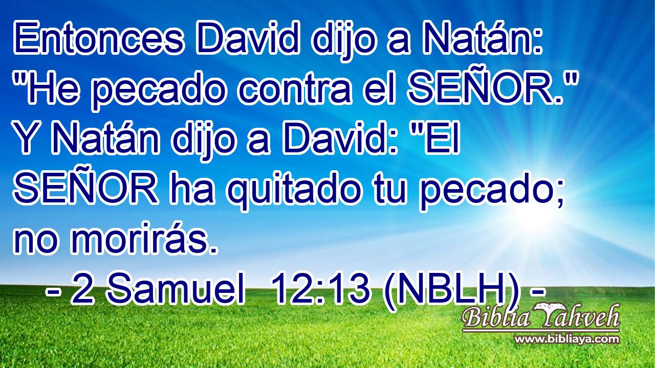  Entonces David dijo a Natán: 