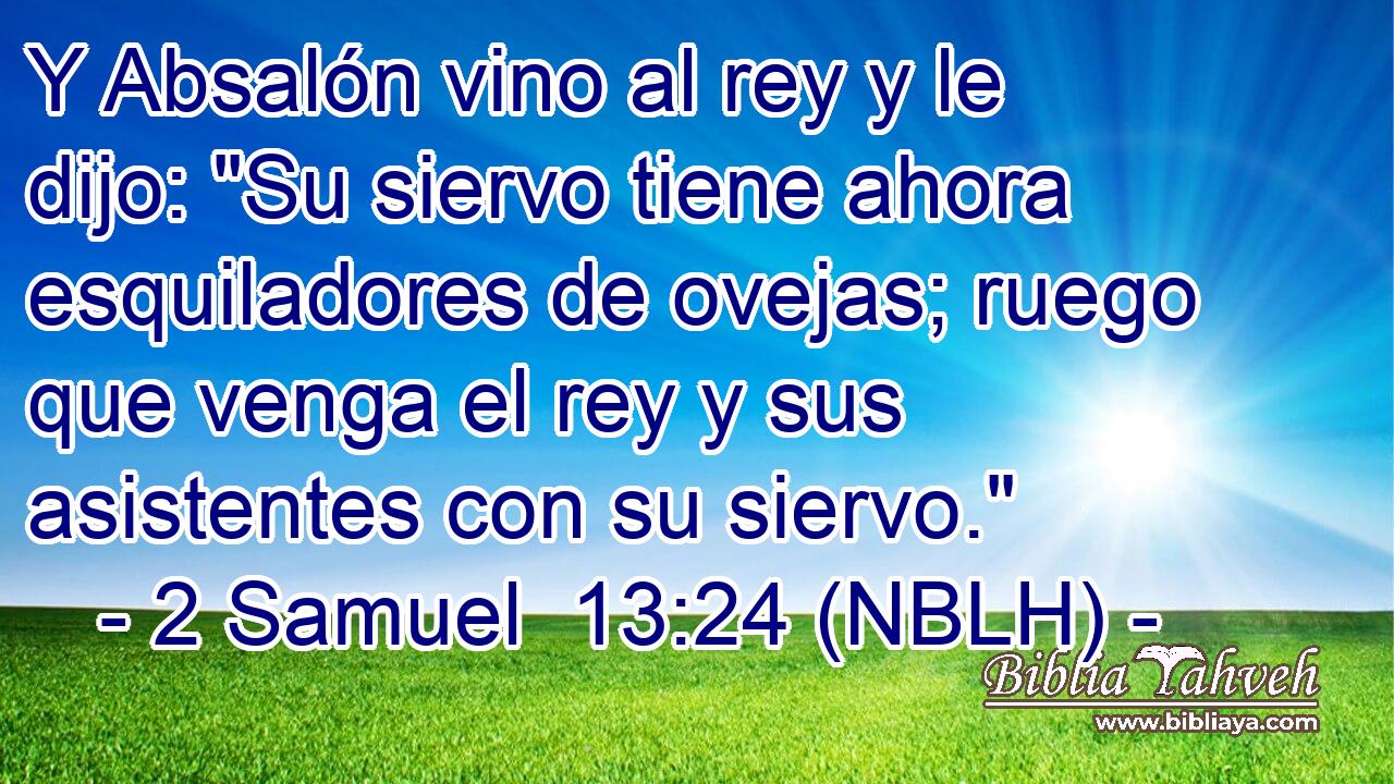  Y Absalón vino al rey y le dijo: 