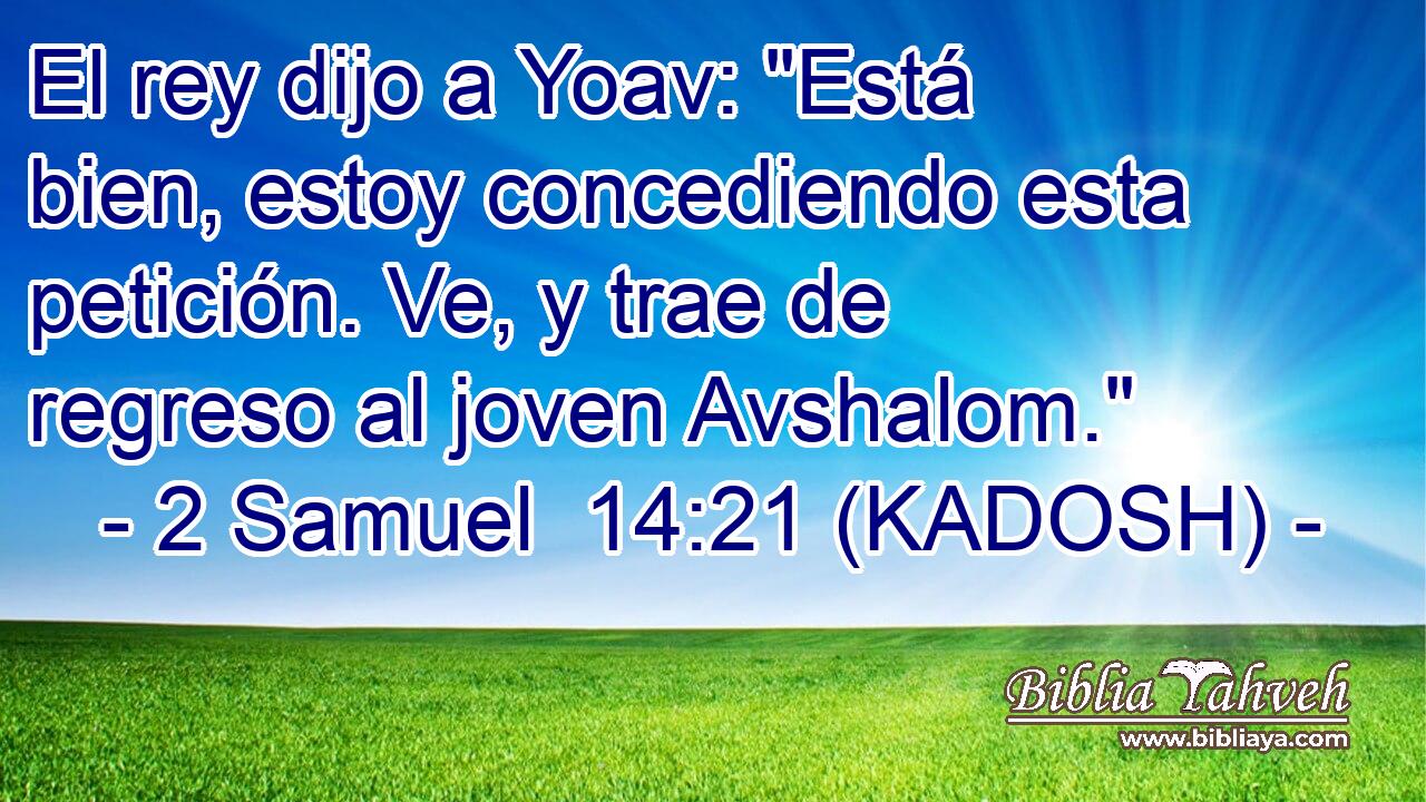  El rey dijo a Yoav: 