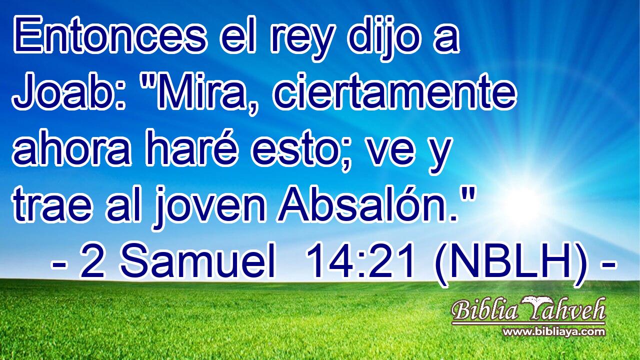  Entonces el rey dijo a Joab: 