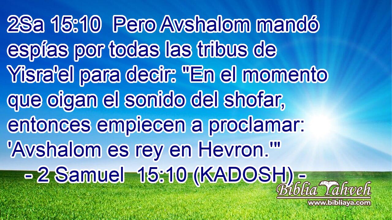 Pero Avshalom mandó espías por todas las tribus de Yisra'el para decir: 