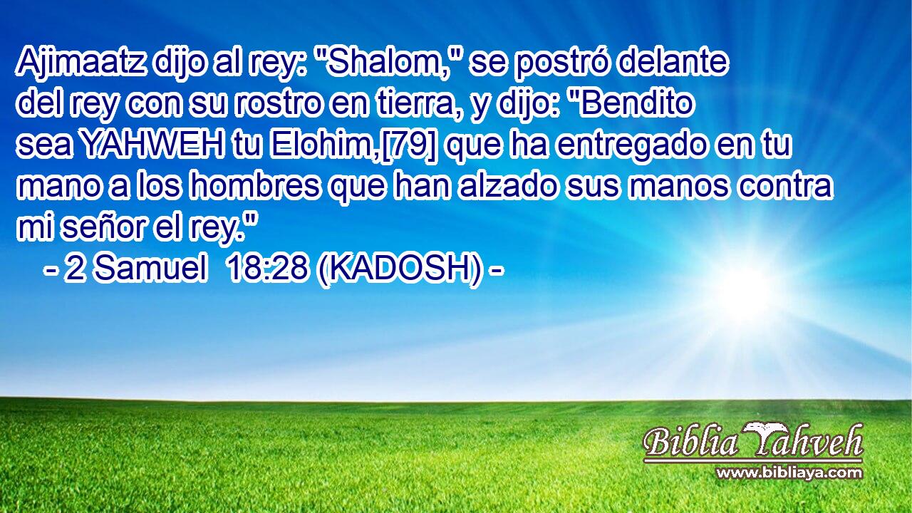  Ajimaatz dijo al rey: 