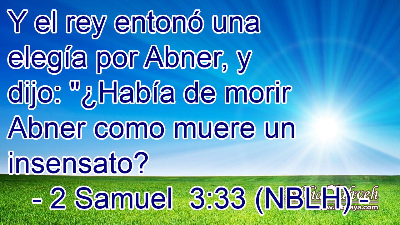  Y el rey entonó una elegía por Abner, y dijo: 