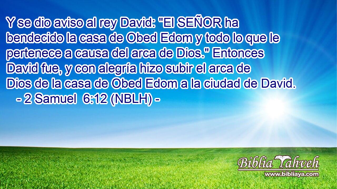  Y se dio aviso al rey David: 