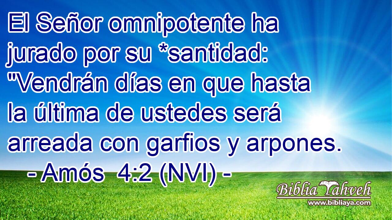  El Señor omnipotente ha jurado por su *santidad: 