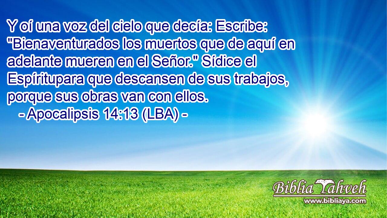 Y oí una voz del cielo que decía: Escribe: 