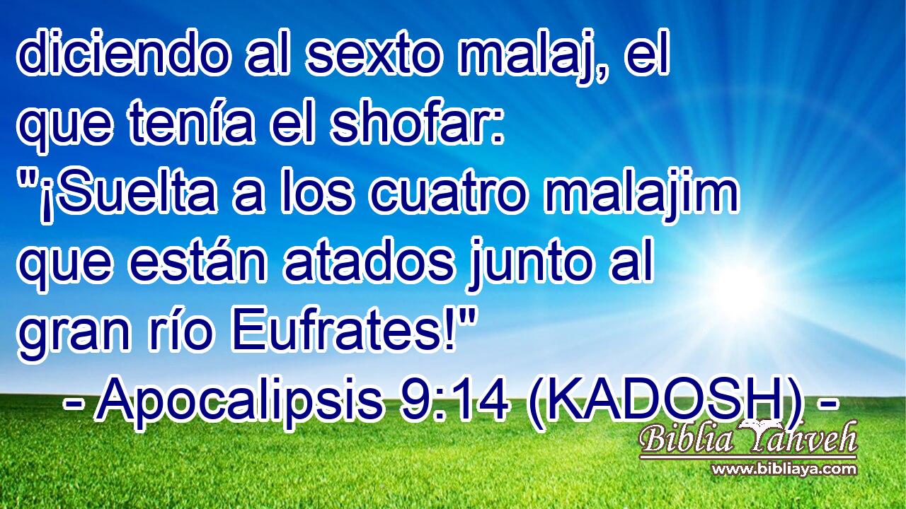  diciendo al sexto malaj, el que tenía el shofar: 