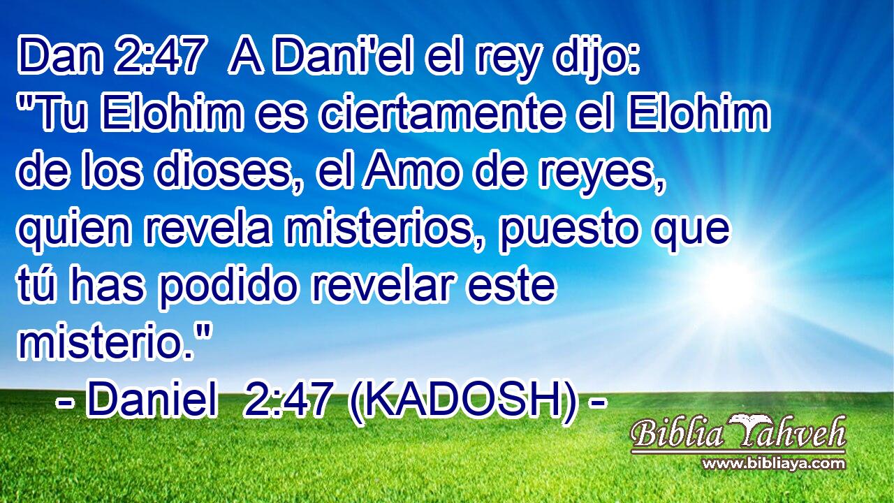  A Dani'el el rey dijo: 